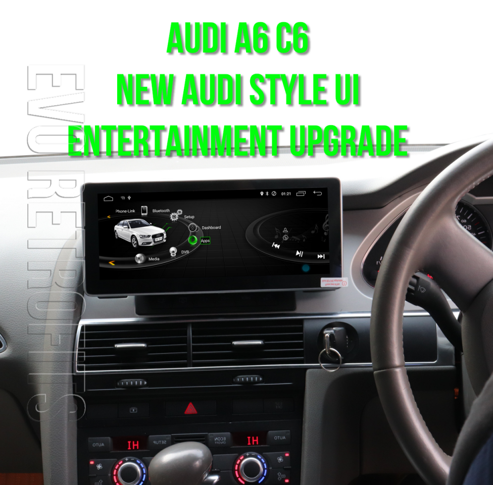 EVO PRO AUDI A6 premium in car entertainment options A6 C6 - In Car  Entertainment and Projector Lights Pro Installer