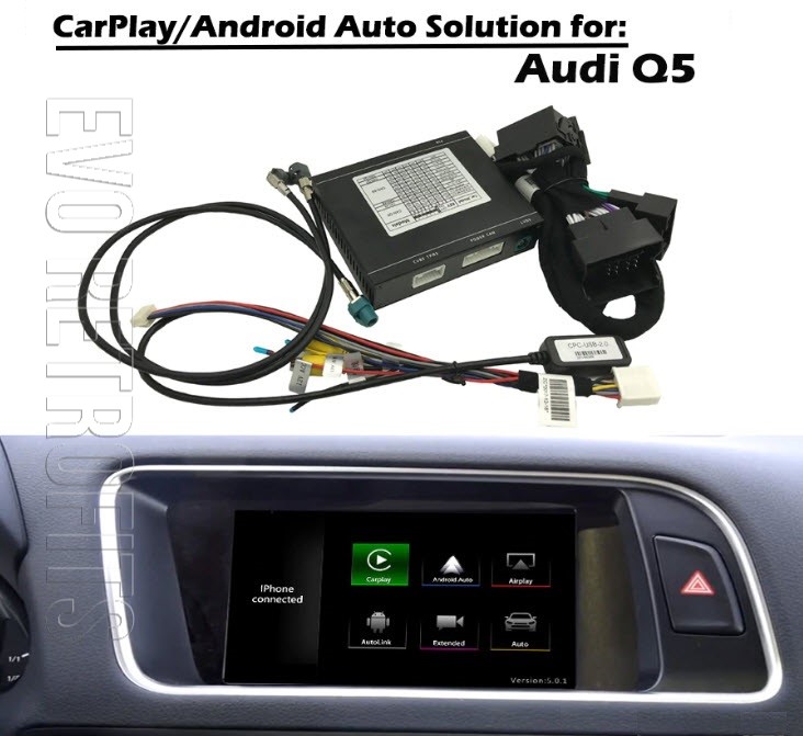AUDI Q5 8R (2008-2011 model cars) EVO FIT MMI Interface Apple Carplay  Android Auto USB Media Reverse Camera Parking Guide Lines Bolt On Media  Upgrade FOR 2G MMI CARS - Evo Retrofits