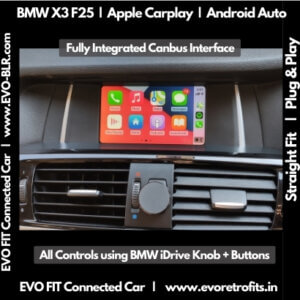 BMW 3 Series F30 (2013-2016 model NBT cars) EVO FIT Bolt On Media Upgrade  for Apple Carplay Android Auto USB Media Reverse Camera Parking Guide Lines  - Evo Retrofits